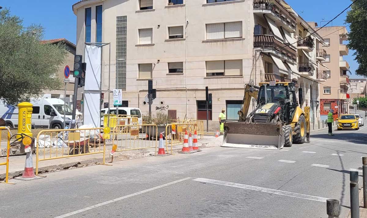 Afectació del trànsit per obres al centre urbà
