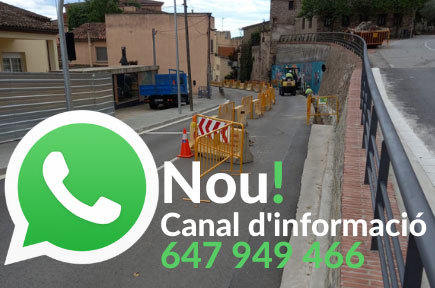 Nou canal de WhatsApp per informar sobre les obres de Soterrament de serveis a La Sagrera: 647 949 466