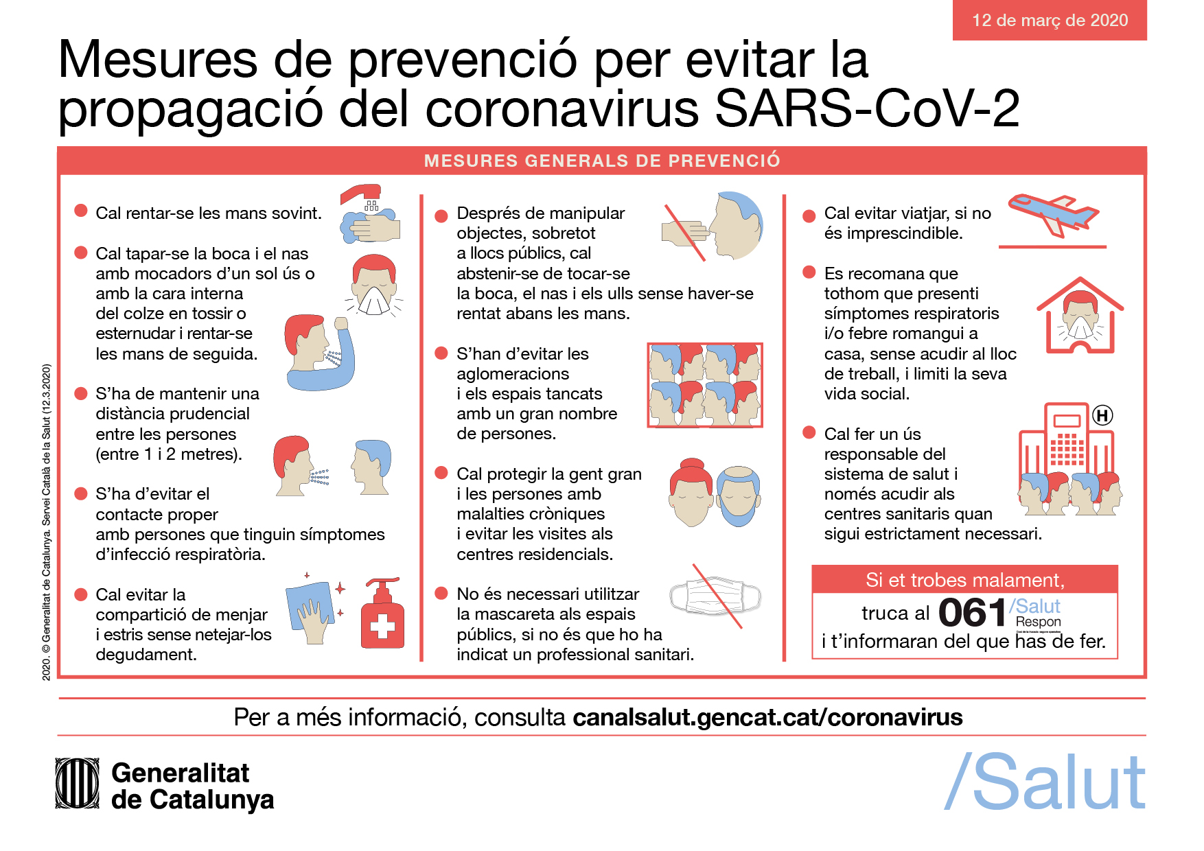 Coronavirus: consells de protecció